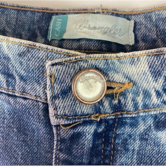 Good Treasures Custom Reverse Tie Dye Wrangler Cash Jeans Size 7/8 - Picture 13 of 16